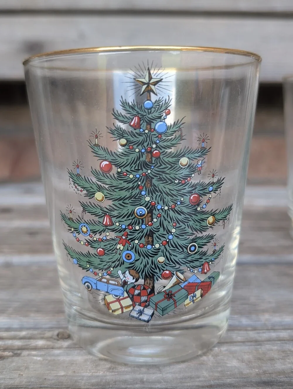 Cuthbertsons Christmas Tree Old Fashioned Glasses (4x)